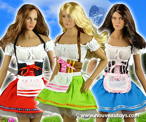 Flirty Girl 1/6 Scale Oktoberfest Beer Maid Uniform Sets